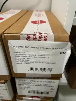 Evolving Skies Booster Box Case SEALED FIRST PRINT Pokemon TCG Sword And Shield - Image 1