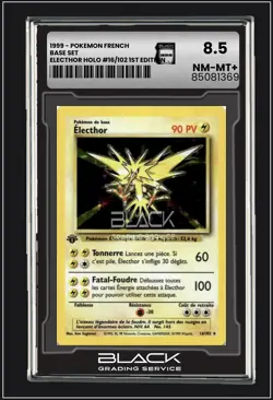 🔥1999 POKEMON CARD FRENCH BASE SET 1. EDITION ELECTHOR HOLO RARE NM 8.5 BGS🔥 - Image 1