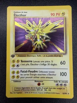 🔥1999 POKEMON CARD FRENCH BASE SET 1. EDITION ELECTHOR HOLO RARE NM 8.5 BGS🔥 - Image 3