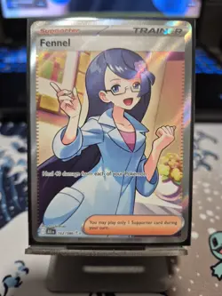 Pokemon TCG Fennel Trainer Card Black Bolt Full Art SV 162/086 NM Condition - Image 1