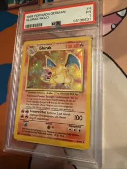 PSA 1 German Glurak Pokemon TCG Charizard Base Set 4/102 Unlimited Holo Rare - Image 2