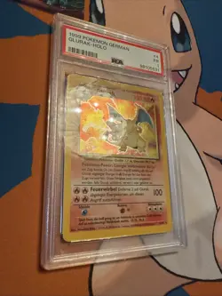 PSA 1 German Glurak Pokemon TCG Charizard Base Set 4/102 Unlimited Holo Rare - Image 3