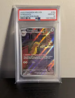 2025 POKEMON MEG EN-MEGA EVOLUTION ILLUSTRATION RARE #153 GUMSHOOS PSA 10 - Image 1
