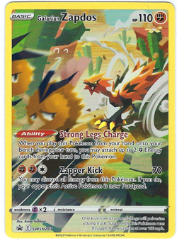 Pokemon TCG Pokemon GALARIAN ZAPDOS Promo Holo (SWSH283) - Image 1