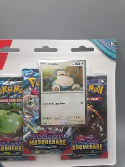 Pokemon TCG Scarlet & Violet Twilight Masquerade 3 Pack Blister Snorlax New - Image 2