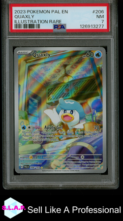 QUAXLY ILLUSTRATION RARE POKEMON PAL EN-PALDEA EVOLVED 2023 206 PSA 7 - Image 1