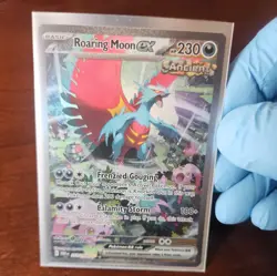 Roaring Moon EX 251/182SV04: Paradox Rift Special Illustration Pokemon TCG NM - Image 3