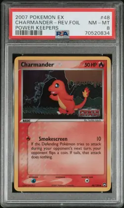 Pokemon! PSA 8 Charmander 48/108 - Power Keepers - Reverse Foil - NM/Mint - Image 1