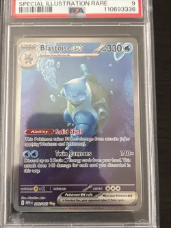 PSA 9 MINT 2023 POKEMON MEW EN-151 #200 BLASTOISE ex SPECIAL ILLUSTRATION RARE - Image 2