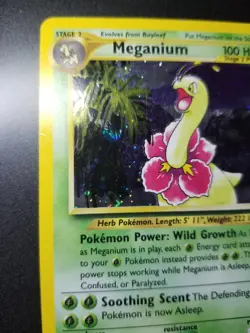 Meganium 11/111 Pokemon Neo Genesis Holo Rare MP - Image 4