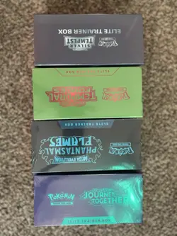 [LOT OF 4, Pokemon ETBs] - SEALED - phantasmal flames, journey together /2 more - Image 3