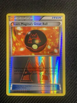 Pokemon Team Magma's Great Ball 31/34 Trainer Item Reverse Holo Double Crisis - Image 1