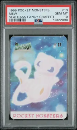 Mew #13 | Pokemon Pocket Monsters Sealdass Fancy Graffiti Japanese | PSA 10 - Image 2
