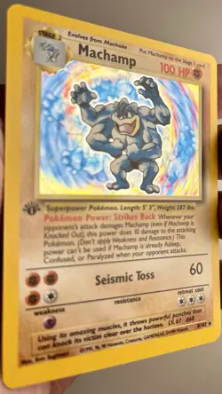 Pokemon TCG Machamp Holo 1st Edition Base Set #8/102 NM/MT - Image 3