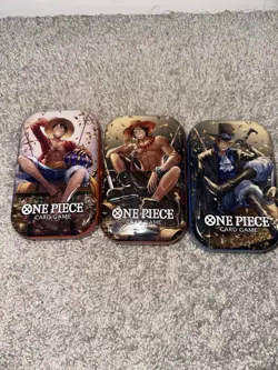 One Piece Tin Pack Set Vol 2 Set of 3 | TS-02 OP-13 | Factory Sealed | Bandai - Image 1