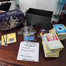 300+ Pokemon Cards | Bulk Lot Plus Paldean Fates Box, Dice - Image 1