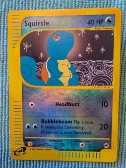 Pokemon Squirtle Card 132/165 Expedition Base Set Reverse Holo - Image 1