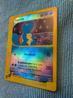 Pokemon Squirtle Card 132/165 Expedition Base Set Reverse Holo - Image 2