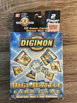 Vintage Digimon Trading Cards Digi Battle Card Game Starter Set Blockbuster - Image 1
