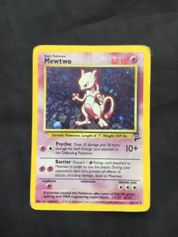 Pokemon Cards: Base Set 2 Rare Holo: Mewtwo 10/130 - Image 1