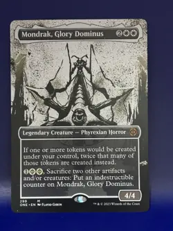 MTG ONE Phyrexia: All Will Be One Mondrak Glory Dominus Borderless Showcase NM! - Image 1