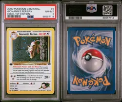 Pokemon Gym Challenge Giovanni's Persian 1st Edition Holo #8 PSA 8 - Image 3
