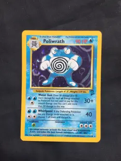 Pokemon Cards: Base Set 2 Rare Holo: Poliwrath 15/130 - Image 1