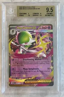 Mega Gardevoir ex 060/132 Me01: Mega Evolution Holo BGS 9.5 Graded Pokemon - Image 1