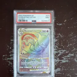 Pokemon Mewtwo VSTAR 079/078 GO Secret Rare Full Art Holo PSA 9 280HP - Image 1
