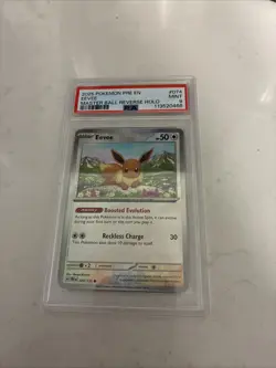 Pokemon Eevee TCG Master Ball Pattern 074/131 Prismatic Evolutions Holo Card - Image 1