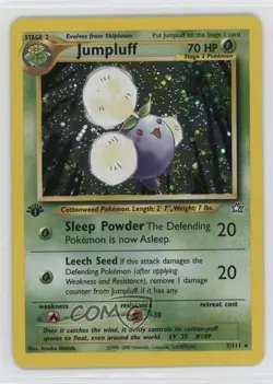 Jumpluff Holo 1st Ed. Pokemon Neo Genesis #7 2000 - Image 1
