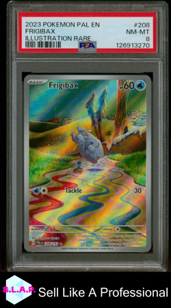 FRIGIBAX ILLUSTRATION RARE POKEMON PAL EN-PALDEA EVOLVED 2023 208 PSA 8 - Image 1