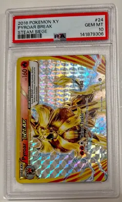 2016 POKEMON XY #24 PYROAR BREAK GEM MT PSA 10 STEAM SIEGE - Image 1