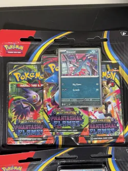 NEW - TCG Pokemon Phantasmal Flames - Sneasel & Weavile 3-Pack FACTORY SEALED - Image 2
