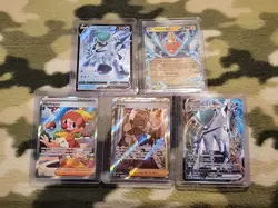 Pokemon Lot Of 5 Cards Full Art Vmax Ex - Image 1