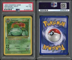 1999 POKEMON GAME #15 VENUSAUR-HOLO 1ST EDITION Psa 4 - Image 3