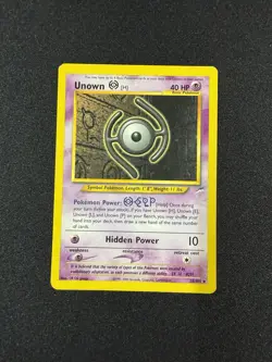 Pokemon TCG Neo Destiny Unown (H) 28/105 Unlimited Rare - Image 1