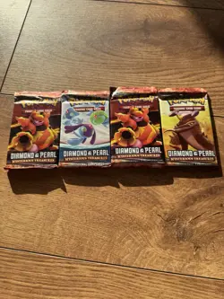 Pokemon TCG Diamond & Pearl - Mysterious Treasures - 4 Sealed Booster Packs - Image 1