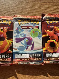 Pokemon TCG Diamond & Pearl - Mysterious Treasures - 4 Sealed Booster Packs - Image 3