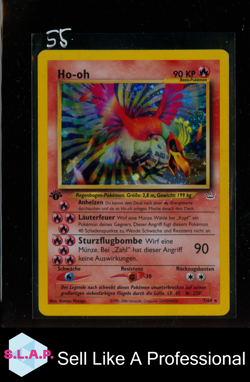 HO-OH POKEMON 7/64 2000 NEO REVELATION HOLO SECRET RARE GERMAN - Image 1