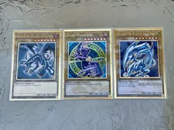 Blue-Eyes White Dragon + Dark Magician + Red-Eyes | MAGO Premium Gold | YuGiOh! - Image 1