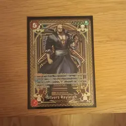 One Piece Silvers Rayleigh Character Card OP09-005 6000 Power Blocker Bandai - Image 1