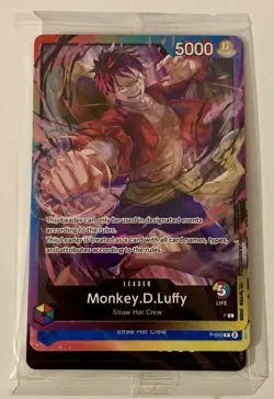 One Piece Card Game Monkey D Luffy P-043 2nd Anniversary Promo Sealed - Image 4