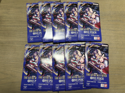 (10) One Piece OP14 THE AZURE SEA’S SEVEN Sleeved Booster Pack LOT - Image 1