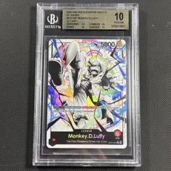 Gear 5 EX Monkey D. Luffy Alt Art Gem Mint BGS 10 ST21-001 Leader Parallel - Image 1