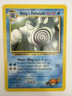 Misty's Poliwrath 31/132 Gym Heroes Regular Rare Vintage Pokemon Card - Image 3
