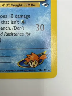 Misty's Poliwrath 31/132 Gym Heroes Regular Rare Vintage Pokemon Card - Image 5