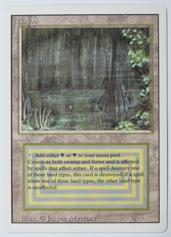 Bayou Magic Card Dual Land Revised MTG Reserved List - Image 1