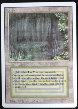 Bayou Magic Card Dual Land Revised MTG Reserved List - Image 3