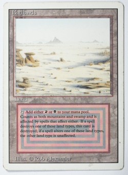 Badlands Magic Card Dual Land Revised MTG Reserved List - Image 1